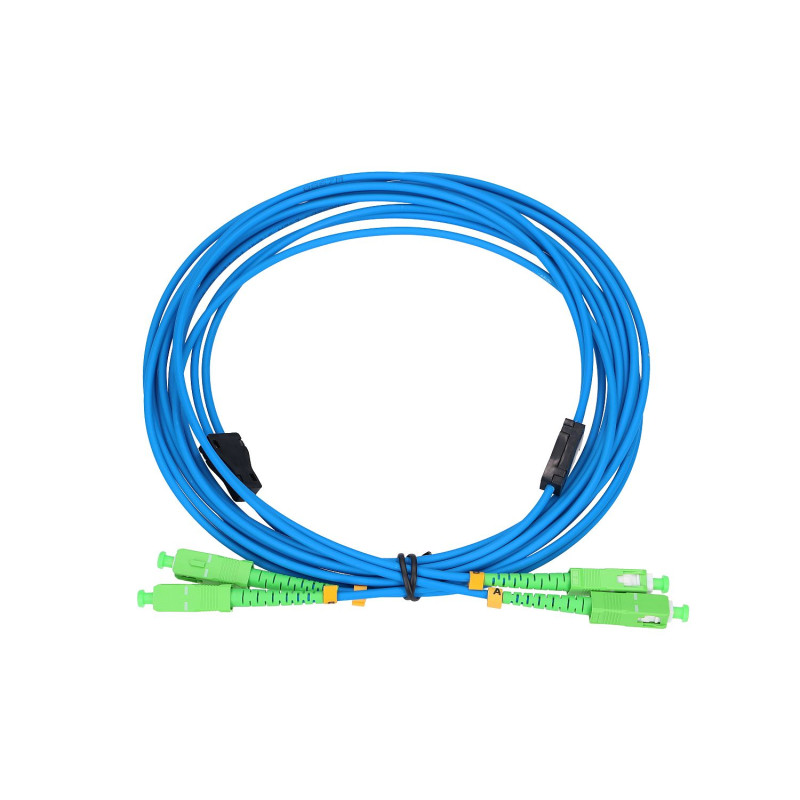 Extralink SC/APC-SC/APC | Patchkabel | Gepanzert, LSZH, Einzelmodus, Duplex, G652D, 3mm, 5m