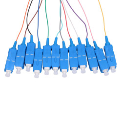 Extralink SC / UPC | Conjunto de tranças | Modo único, 900um, G.657A1, 1m, 12 pcs, 12 cores