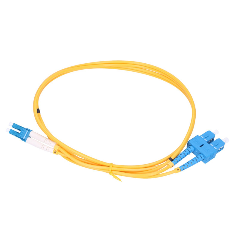 Extralink SC/UPC-LC/UPC | Patchkabel | Einzelmodus, Duplex, G657A1, 3 mm, 1m