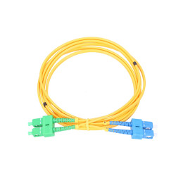 Extralink SC/UPC-SC/APC | Patchcord | PVC, Single mode, Duplex, G652D, 3mm, 1m