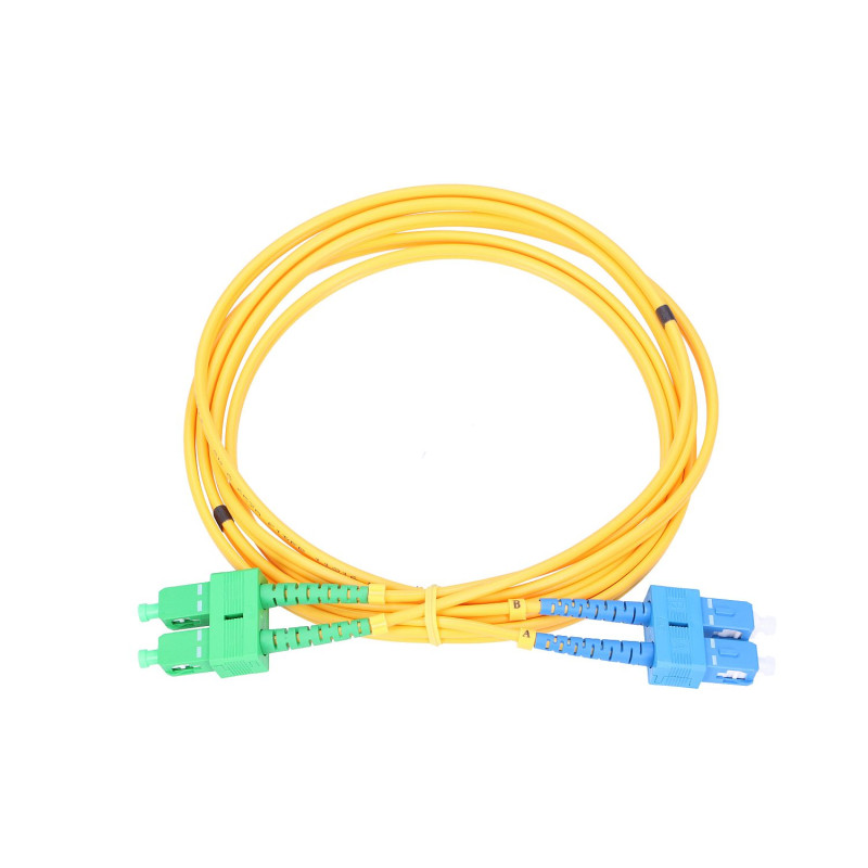 Extralink SC/UPC-SC/APC | Patchcord | PVC, Single mode, Duplex, G652D, 3mm, 2m