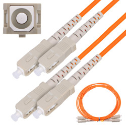 Extralink SC/UPC-SC/UPC | Patchcord | Multi modo, Duplex, 50/125, 3mm, 1m