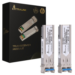 Extralink SFP 1.25G 2-pack | Modul SFP | 1,25Gbps, LC/UPC, 1310nm, 2km, single mode, proM