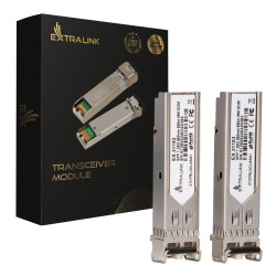 Extralink SFP 1.25G 2-pack | Modulo SFP | 1,25Gbps, LC/UPC, 850nm, 550m, multi mode, DOM