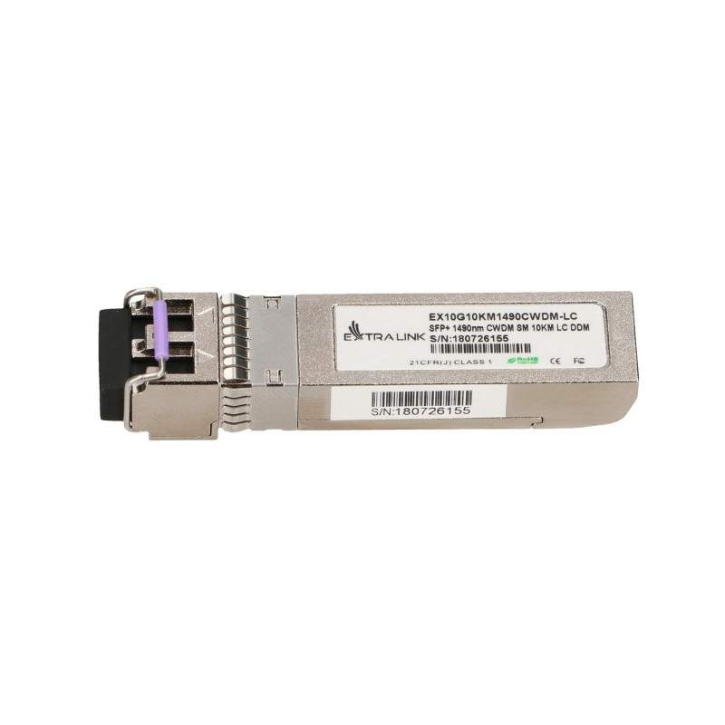 Extralink SFP+ 10G | SFP+ CWDM-Modul | 10Gbps, 1490nm, single mode, 10km, LC, DOM