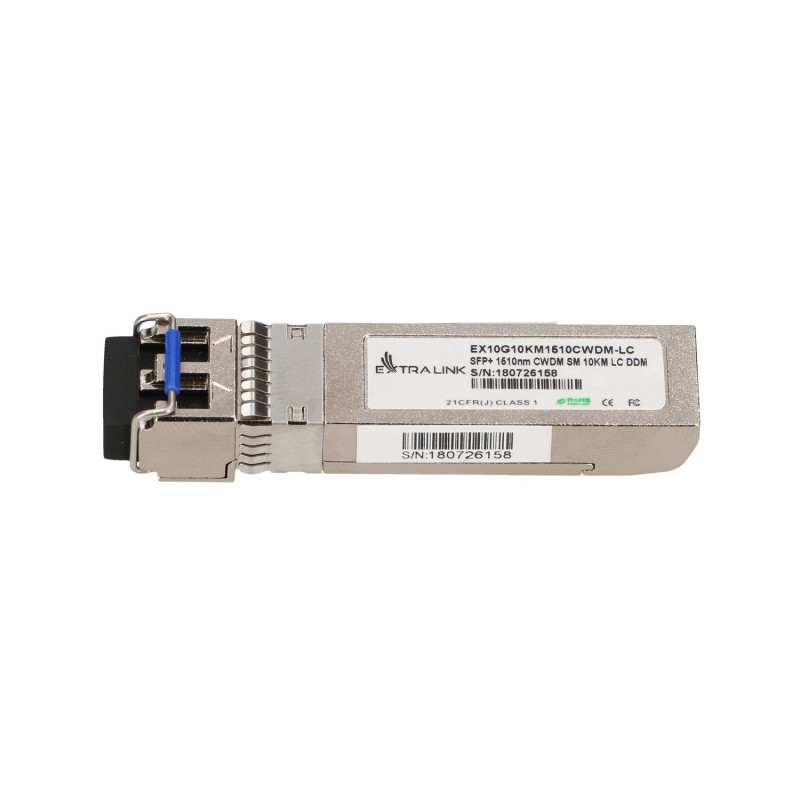 Extralink SFP+ 10G | Moduł SFP+ CWDM | 10Gbps, 1510nm, single mode, 10km, LC, DOM