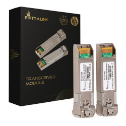 Extralink SFP28 Modülü 25G 2-Paket, 25Gbps, LC/UPC Dupleks, 1310nm, 10km, Tek Mod, DOM