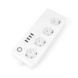 Extralink Smart Life WiFi Steckdosenleiste, 4x 230V + 4x USB - Intelligente Stromleiste, Tuya
