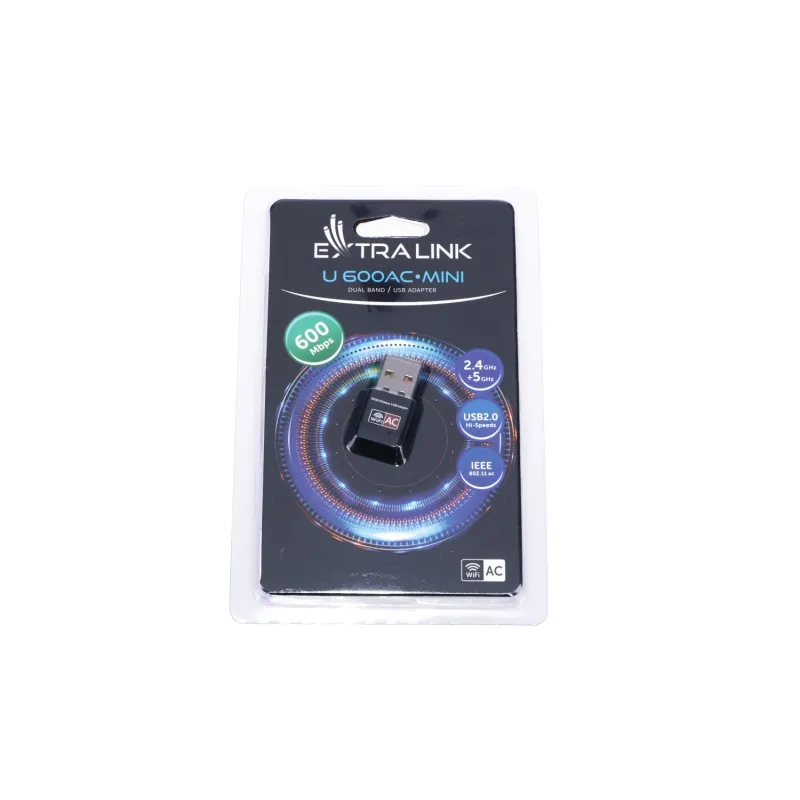 EXTRALINK U600AC-MINI 600M DUAL BAND AC WIRELESS USB ADAPTER - Immagine 4