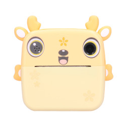 Термопринтер EPP-006 Желтый + Набор из 3 рулонов Термо бумаги Extralink