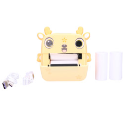 Термопринтер EPP-006 Желтый + Набор из 3 рулонов Термо бумаги Extralink