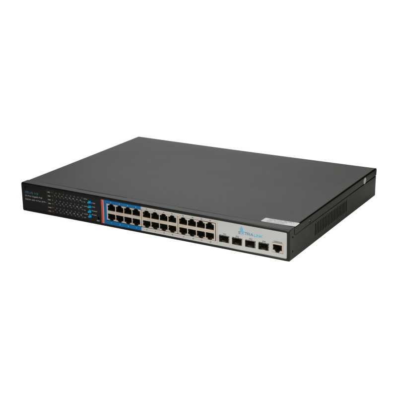 Extralink ZEUS V2 | Switch PoE | 24x Gigabit PoE/PoE+, 4x 10G SFP+, 1x Porta della console, 440W, L2/L3, Gestibile - Immagine 5