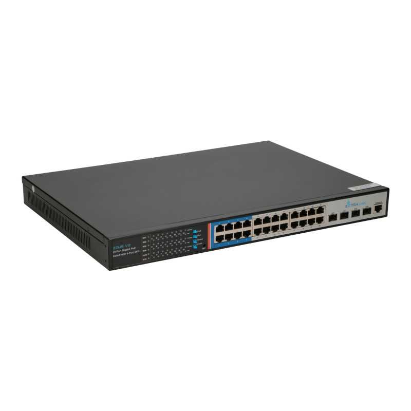 Extralink ZEUS V2 | Switch PoE | 24x Gigabit PoE/PoE+, 4x 10G SFP+, 1x Porta della console, 440W, L2/L3, Gestibile - Immagine 6