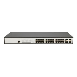 Extralink ZEUS | Switch PoE | 24x Gigabit PoE/PoE+, 4x SFP, 1x Port konzolový, 400W, Řízený