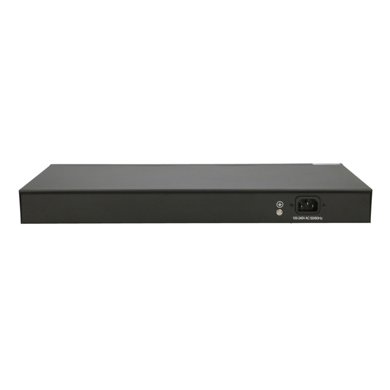 Extralink ZEUS | Switch PoE | 24x Gigabit PoE/PoE+, 4x SFP, 1x Puerto de consola, 400W, Gestionable