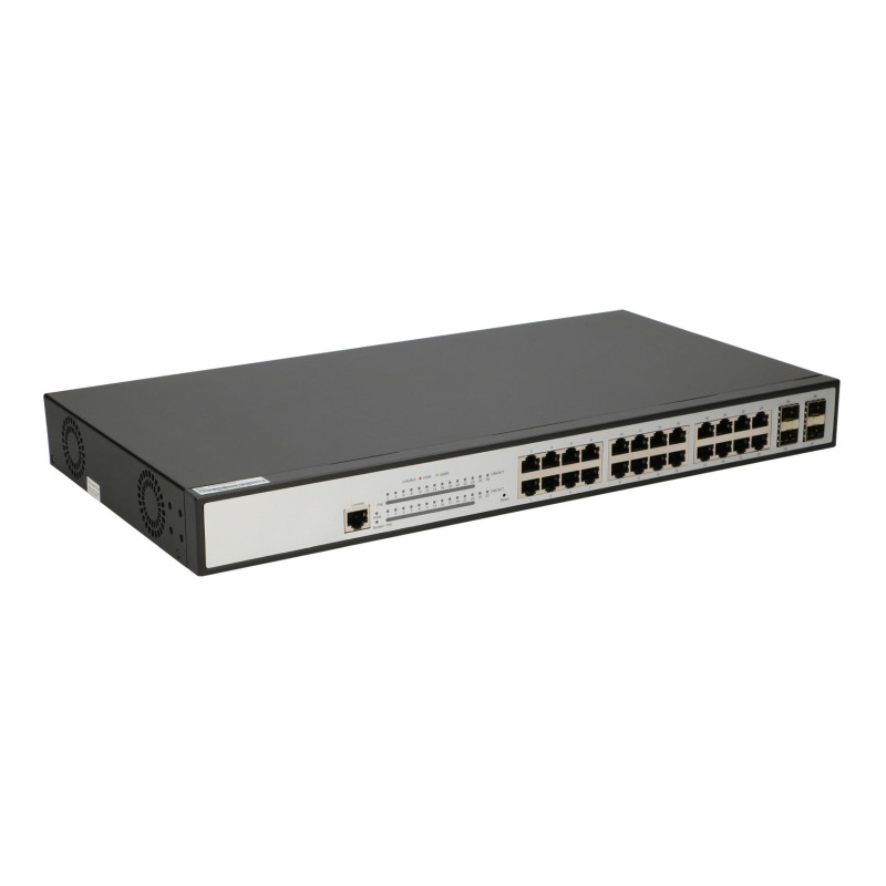 Extralink ZEUS | Switch PoE | 24x Gigabit PoE/PoE+, 4x SFP, 1x Puerto de consola, 400W, Gestionable