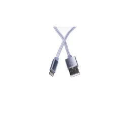 Кабель Lightning Extralink для iPhone, максимальный ток 2A, усиленный оплеткой, длина 1м, серебристый - Изображение 2
