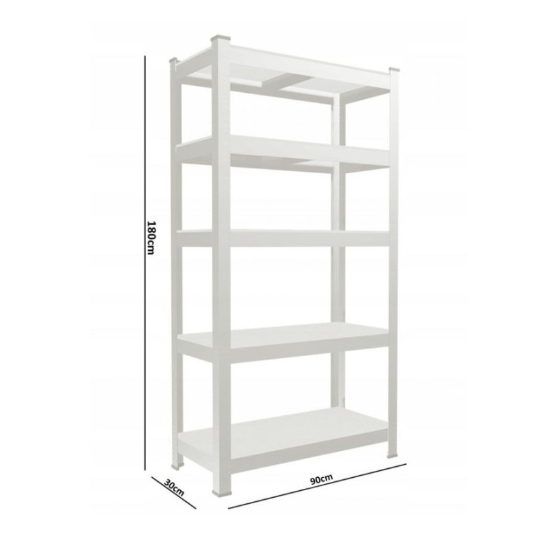 Extralink Regal, 5-stufig 180x90x30cm 175 kg