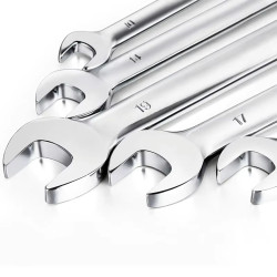 Juego de Llaves Planas y de Ojo Extralink, 8 piezas. Llaves Planas y de Ojo Estuche 8-22 mm