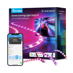 Govee H6609 Gaming Light Strip G1 | Iluminaçao LED | RGBIC, 27-34", 2.4GHz Wi-Fi, Bluetooth