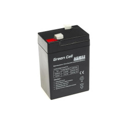 Green Cell AGM02 6V 4,5Ah | Akumulator | bezobsługowy