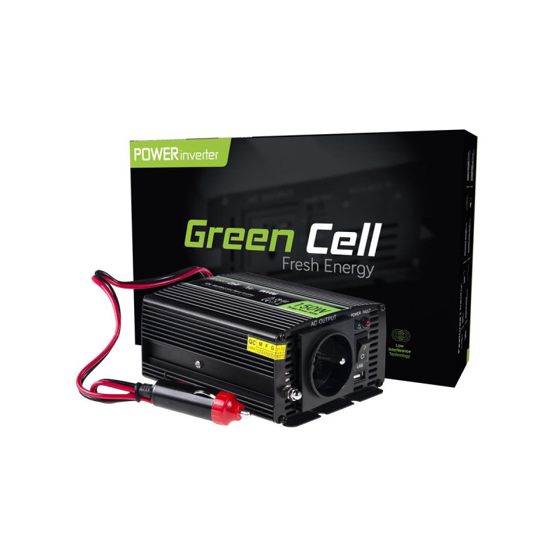 Green Cell INV06 | Convertitore di tensione per auto | 12V, 150W