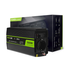 Green Cell INV16 | Convertitore di tensione | 12V, 500W, onda sinusoidale pura