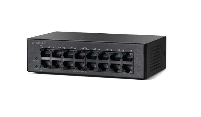 przełącznik switch poe, niezarządzalny 16 port sf110d-16hp cisco