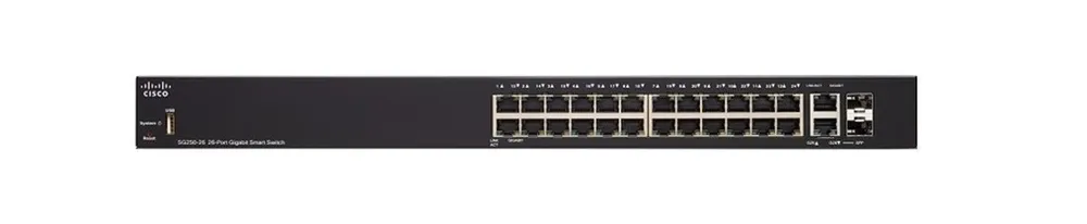 Cisco SG250-26 | Switch | 24x 1000Mb/s, 2x 1Gb/s Combo, Managed
