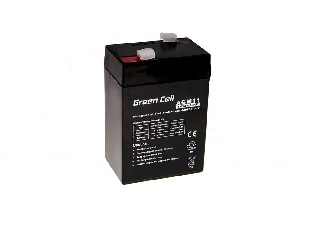 AGM Green Cell 6V 5Ah battery
