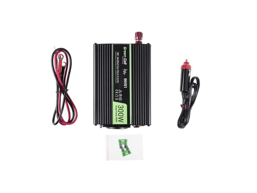 Green Cell INV01DE | Car voltage converter | 12V, 300W
