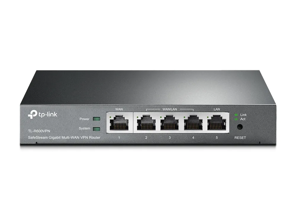 TP-Link TL-R600VPN | Router | 5x RJ45 1000Mb/s, Desktop, VPN SafeStream Typ obudowyMetalowa