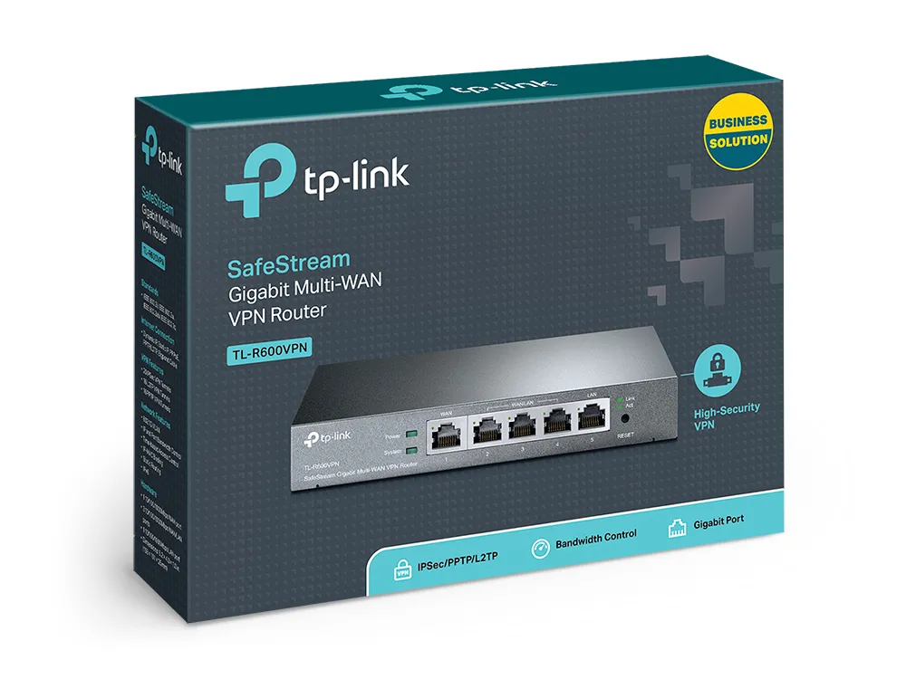 TP-Link TL-R600VPN | Router | 5x RJ45 1000Mb/s, Desktop, VPN SafeStream 3
