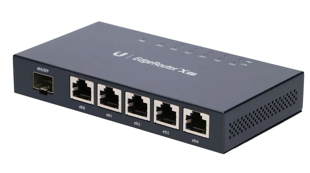 Ubiquiti ER-X-SFP | Router | EdgeMAX EdgeRouter, 5x RJ45 1000Mb/s PoE, 1x SFP Pamięć RAM256MB