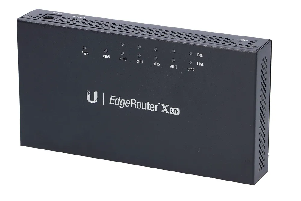 Ubiquiti ER-X-SFP | Router | EdgeMAX EdgeRouter, 5x RJ45 1000Mb/s PoE, 1x SFP Rodzaj zasilania urządzeniaZasilacz