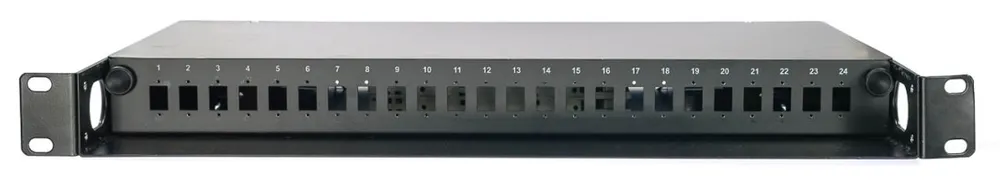 Extralink 24 Core | Patch panel | para adaptadores SC Simplex, 24 puertos, negro 2