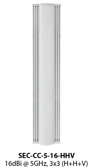 RF Elements SEC-CC-5-16-HHV | Antena sectorial | MIMO, 5GHz, 16dBi, 3x RP-SMA Częstotliwość anteny5 GHz