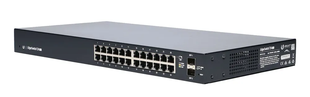 Ubiquiti ES-24-LITE | Switch | EdgeMAX EdgeSwitch, 24x RJ45 1000Mb/s, 2x SFP Standard sieci LANGigabit Ethernet 10/100/1000 Mb/s