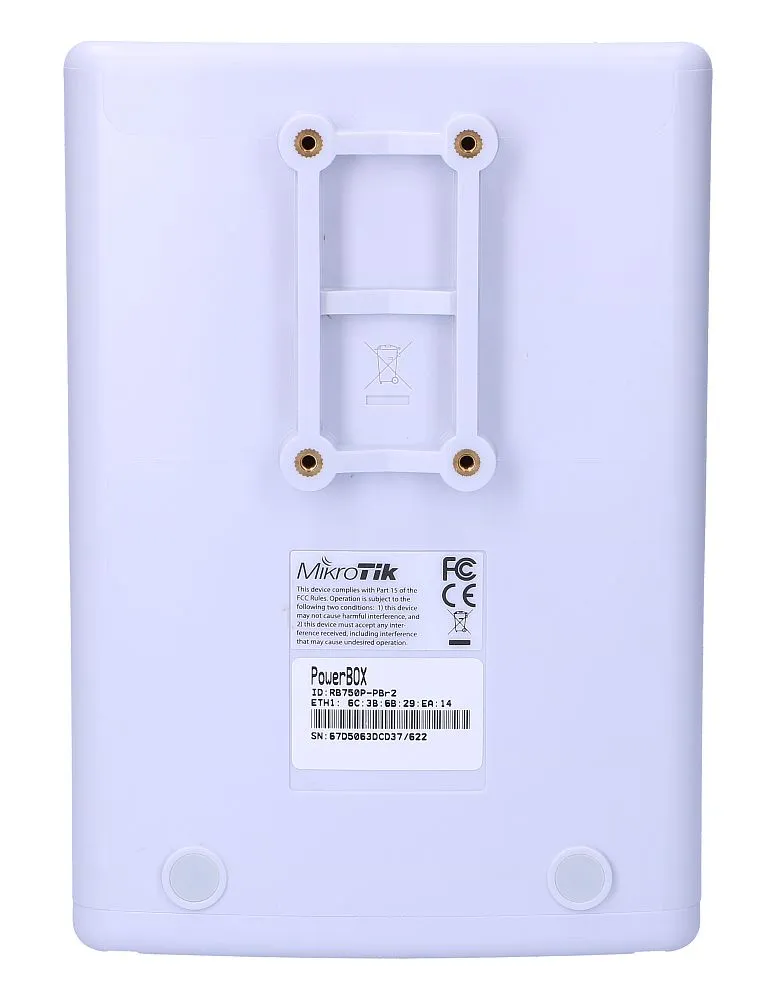 MikroTik PowerBox | Router | RB750P-PBr2, 5x RJ45 100Mb/s, für Außenbereich, wasserdicht Częstotliwość CPU650 MHz