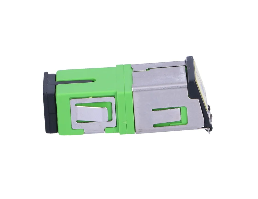 Extralink SC/APC | Adaptador | Monomodo, Simplex, tapa metal sin oreja, verde Rodzaj włóknaSM (Single-Mode)