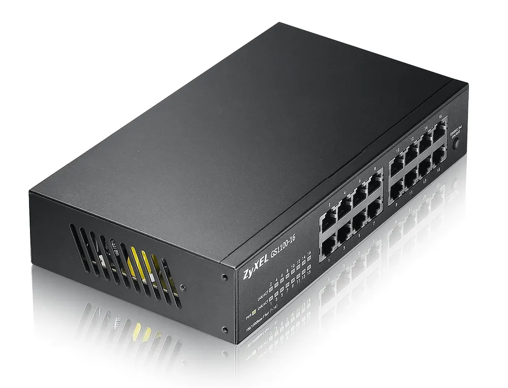 Zyxel GS1100-16 | Switch | 16x RJ45 1000Mb/s, no gestionado Typ obudowyDesktop
