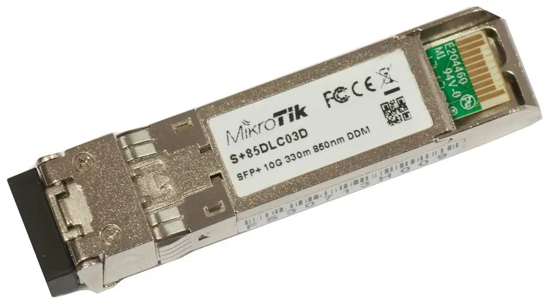 MikroTik S+85DLC03D | Modul SFP+ | 10Gb/s, 850nm, LC/UPC, 300m, Multimodový Dystans transmisjiPoniżej 1km