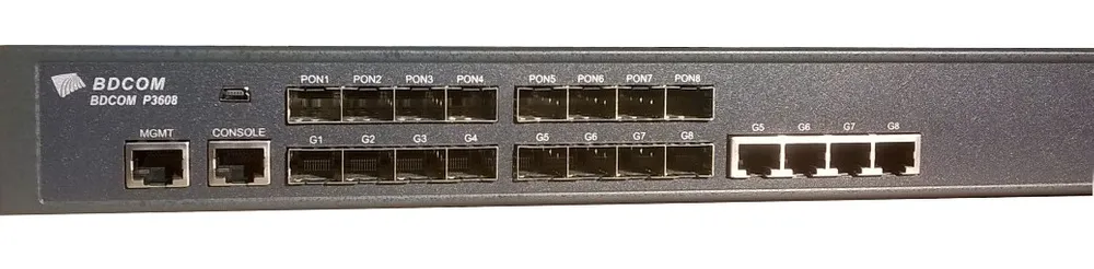 BDCOM P3608 | OLT | EPON, 8x GE + 8x EPON OLT - Ilośc portów Uplink8