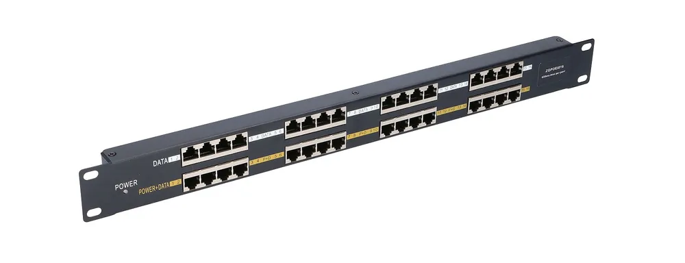 Extralink 16 Puertos | PoE Inyector | 16x 100Mb/s RJ45, Rackmount 4