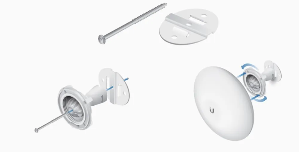 Ubiquiti NBE-WMK | Kit de montaje | montaje en pared , dedicado para NanoBeam series Rodzaj uchwytuMurowy