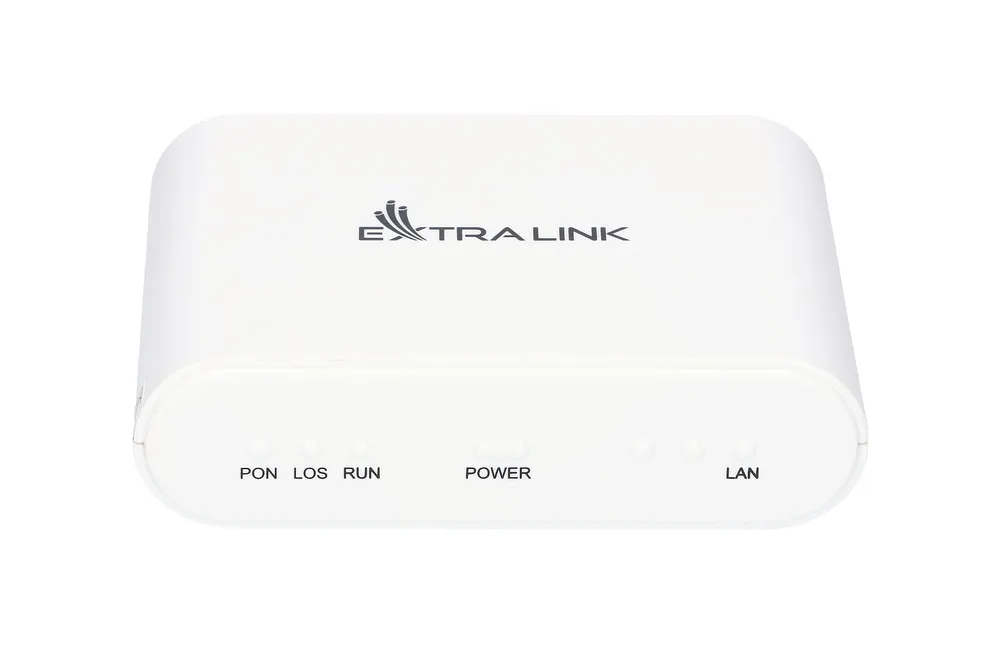 Extralink Venus | ONT | EPON/GPON, 1x RJ45 1000Mb/s, funkce routing/NAT, chipset Mediatec v souladu s ZTE, Huawei, Ubiquiti Porty VoIPBrak
