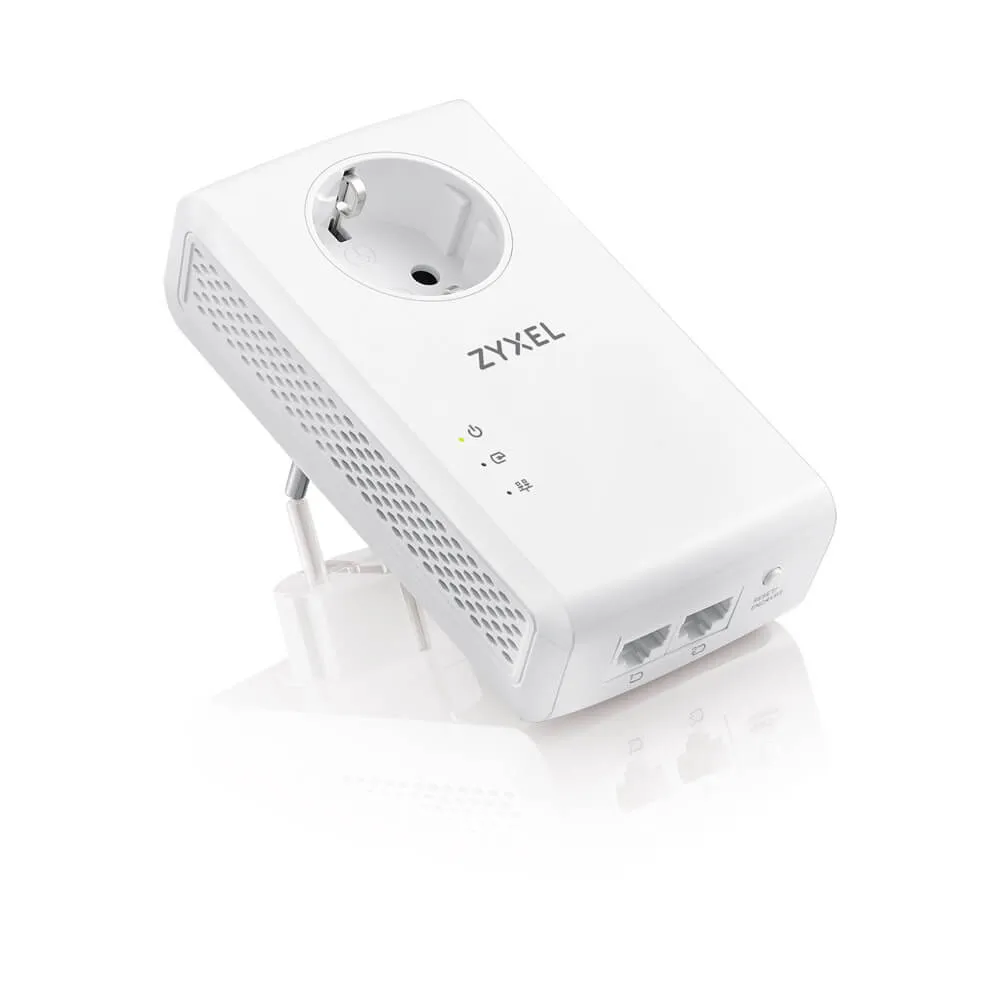 Zyxel PLA5456 Twin Pack | Powerline | 2x RJ45 1000Mb/s, 1x Power socket Przepustowość przez sieć elektryczną1800Mb/s