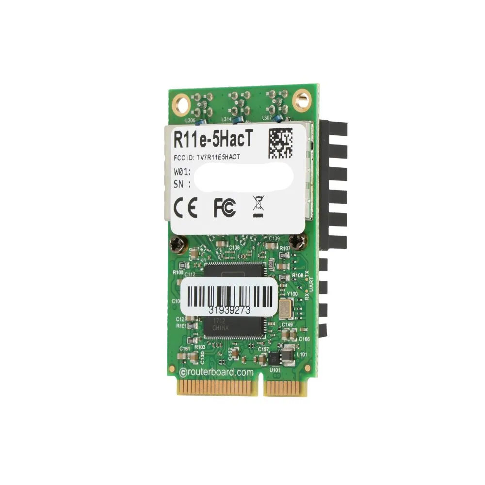 MikroTik R11e-5HacT | Tarjeta miniPCI-e | AC1300, 5GHz, 3x MMCX Porty anteny3x MMCX