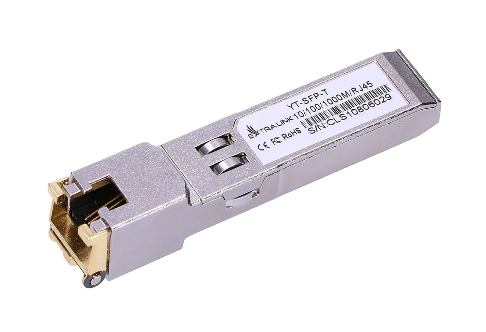 Extralink SFP 1.25G | Modul SFP pro RJ45 | 1,25Gbps, 100/1000BASE-T, 100m Dystans transmisjiPoniżej 1km