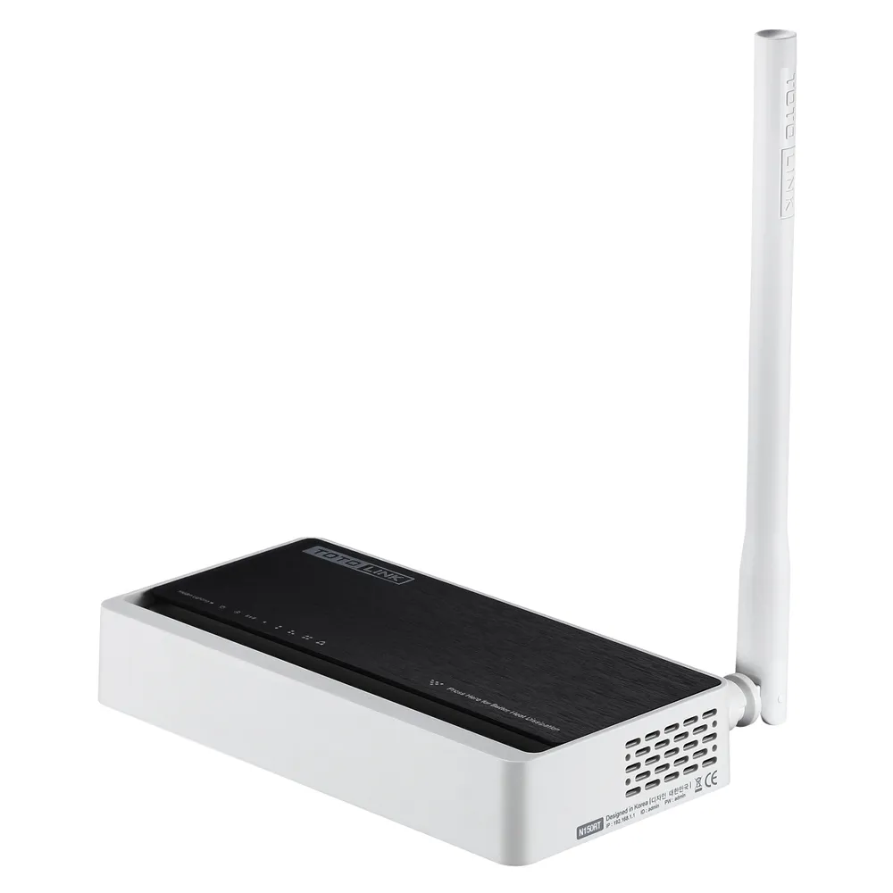 Totolink N150RT | WiFi Router | 150Mb/s, 2,4GHz, 5x RJ45 100Mb/s, 1x 5dBi Częstotliwość pracy2.4 GHz